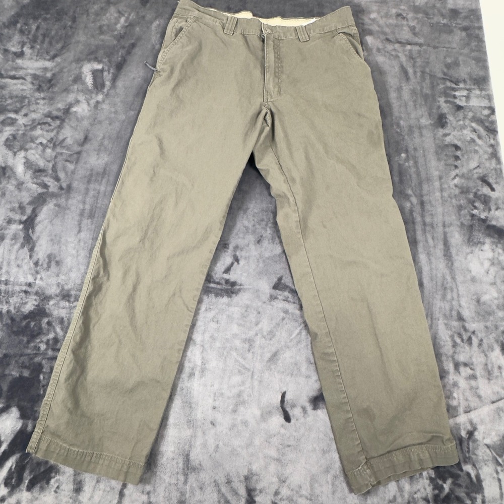 Columbia Canvas Utility Pants Mens 32x30 Oliveβ Green Straight Leg Workwear